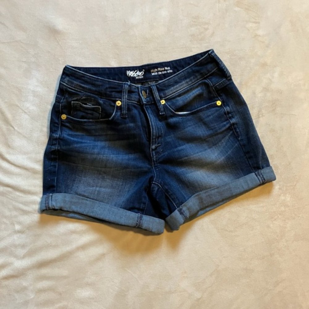 Mossimo denim High Rise Midi shorts size 0